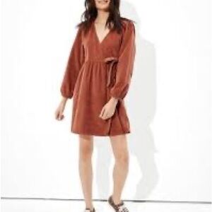 AE corduroy wrap dress